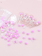 Papillon et fleur 3D - Ongles Elaine Lemay