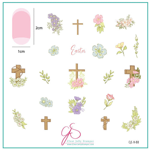 CJS-H-88 Easter Floral - Ongles Elaine Lemay