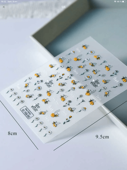 Collant 5d Abeilles - Ongles Elaine Lemay