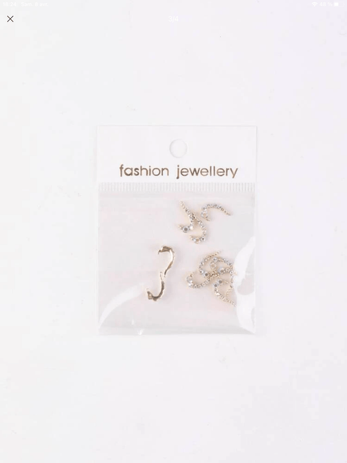 Strass or et AB (paquet de 10) - Ongles Elaine Lemay