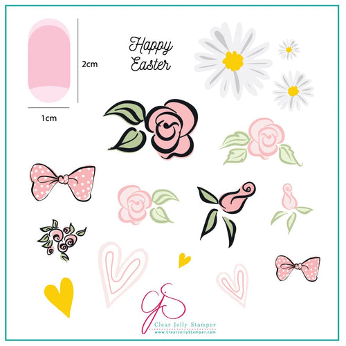 CJS-H-54 Easter Egg Dainty Decals - Ongles Elaine Lemay