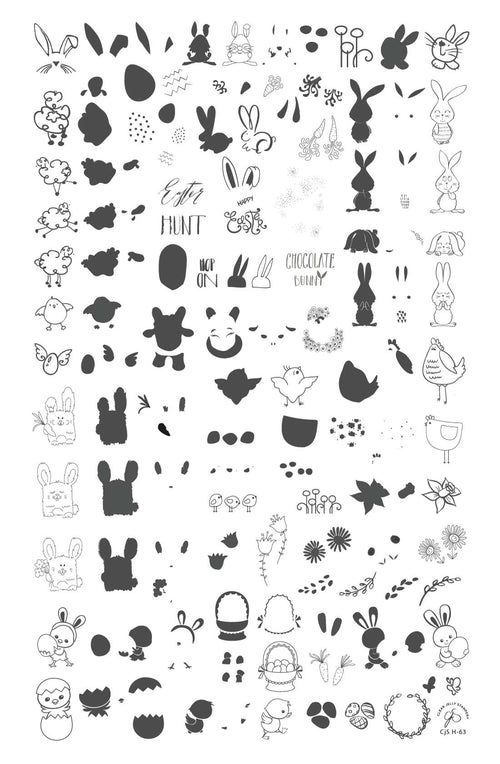 CJS-H-63 Hoppy Easter - Ongles Elaine Lemay