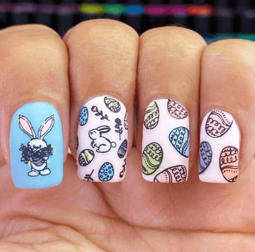 CJS-H-52 Cartoony Easter - Ongles Elaine Lemay