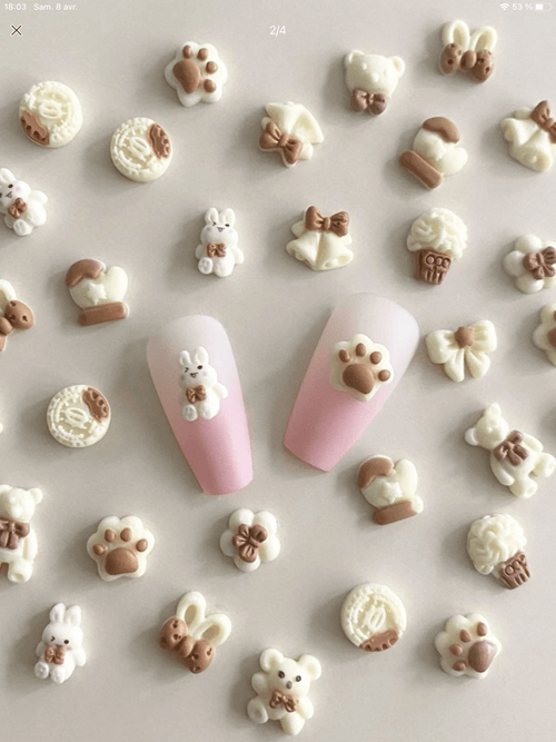 Objets cutes 3D (paquet de 20) - Ongles Elaine Lemay