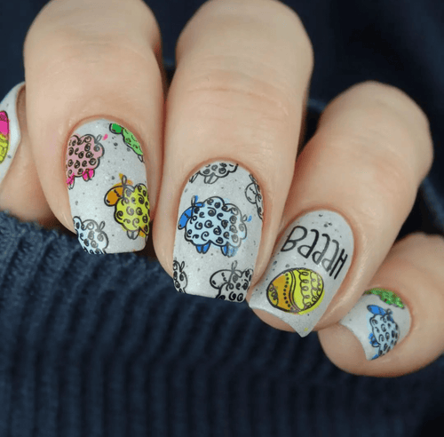 CJS-H-52 Cartoony Easter - Ongles Elaine Lemay