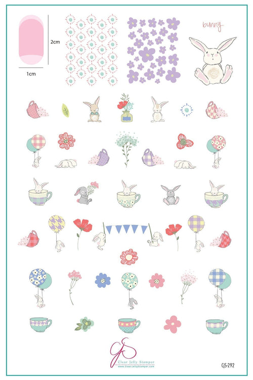 CJS-292 Sweet Spring Bunnies - Ongles Elaine Lemay
