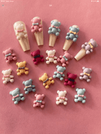 Oursons pastels (paquet de 20) - Ongles Elaine Lemay