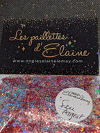 Paillettes Collection L'Éclatante Feu Argent - Ongles Elaine Lemay