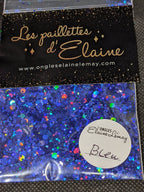 Paillettes Collection L'holographique Bleu - Ongles Elaine Lemay