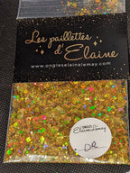 Paillettes Collection L'holographique Or - Ongles Elaine Lemay
