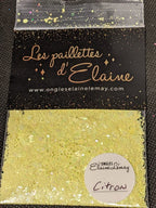 Paillettes Collection Macarons Citron - Ongles Elaine Lemay