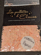 Paillettes Collection Macarons Papaye - Ongles Elaine Lemay