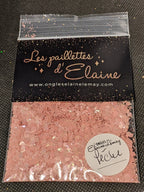 Paillettes Collection Macarons Pêche - Ongles Elaine Lemay