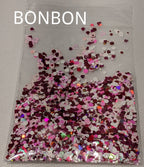 Paillettes Collection St Valentin Bonbon - Ongles Elaine Lemay