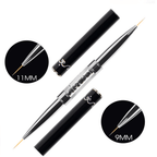 Pinceau détails 2 embouts noir 9mm 11mm - Ongles Elaine Lemay