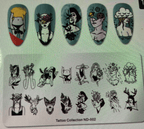 Plaque de stamping Nicole Diary Tattoo Nd-002 - Ongles Elaine Lemay