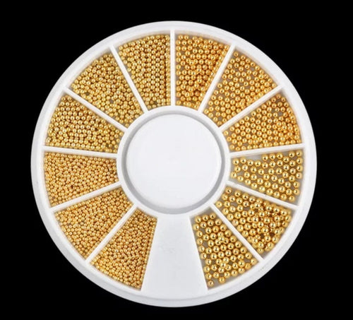 Roulette caviar or - Ongles Elaine Lemay