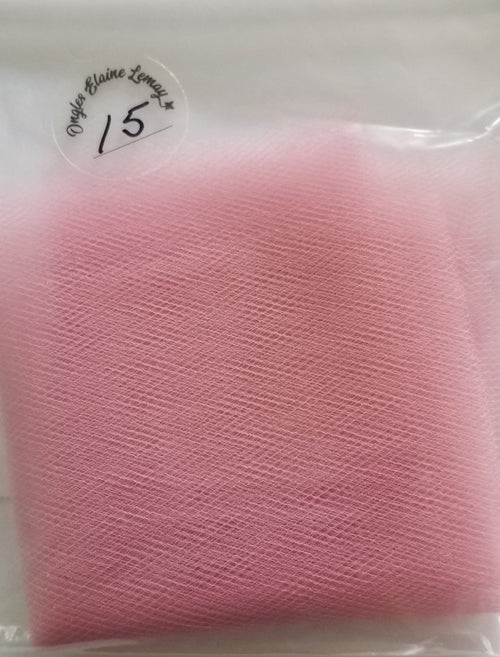 Tulle petit carreaux - Ongles Elaine Lemay