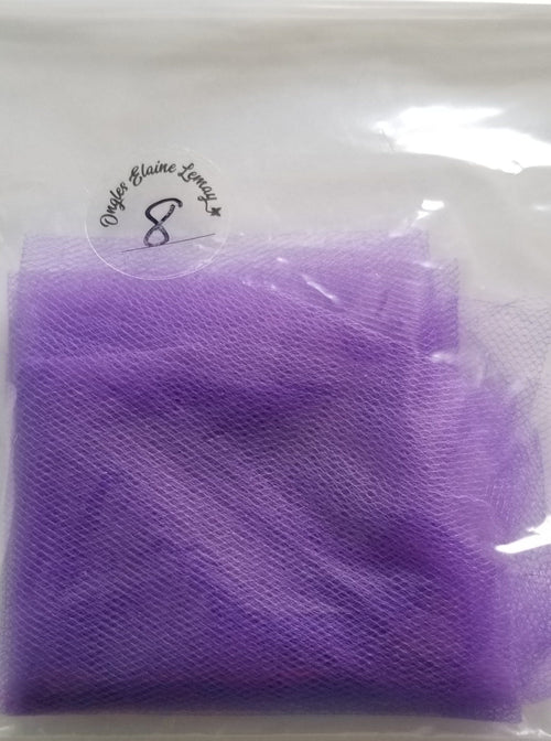 Tulle petit carreaux - Ongles Elaine Lemay