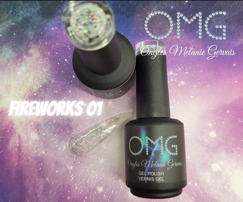 Vernis gel fireworks 1 - Ongles Elaine Lemay