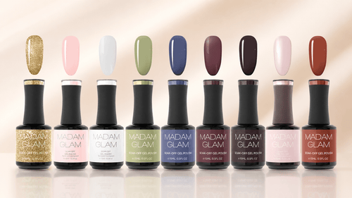 Couleurs vernis gel Madam Glam - Ongles Elaine Lemay