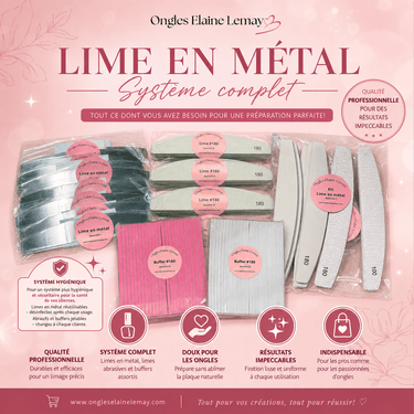 LIME EN MÉTAL (système complet) - Ongles Elaine Lemay