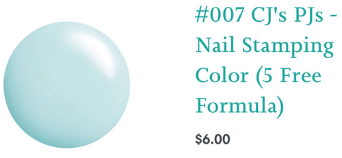 007 CJ’s PJ’s vernis à stamping - Ongles Elaine Lemay