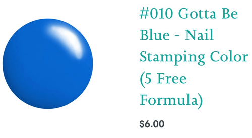 010 Gotta be Blue vernis à stamping - Ongles Elaine Lemay