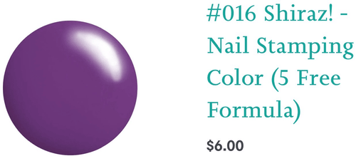 016 Shiraz! Vernis à stamping - Ongles Elaine Lemay
