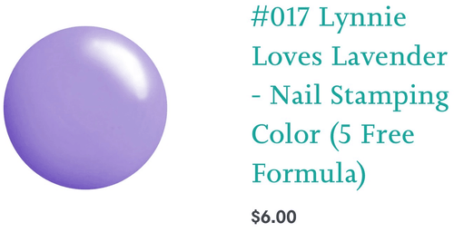 017 Lynnie Loves Lavender vernis à stamping - Ongles Elaine Lemay