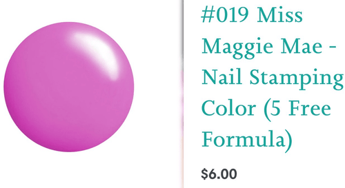 019 Miss Maggie Mae vernis à stamping - Ongles Elaine Lemay