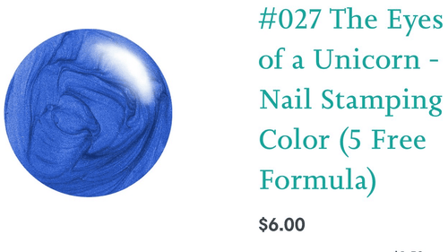 027 The Eyes of a Unicorn vernis à stamping - Ongles Elaine Lemay