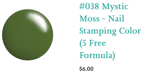 038 Mystic Moss vernis à stamping - Ongles Elaine Lemay
