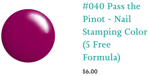 040 Pass the Pinot vernis à stamping - Ongles Elaine Lemay