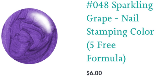 048 Sparkling Grape vernis à stamping - Ongles Elaine Lemay