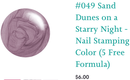 049 Sand Dunes on a Starry Night vernis à stamping - Ongles Elaine Lemay