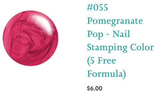 055 Pomegranate Pop vernis à stamping - Ongles Elaine Lemay