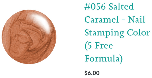056 Salted caramel vernis à stamping - Ongles Elaine Lemay
