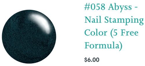058 Abyss vernis à stamping - Ongles Elaine Lemay