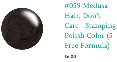 059 Medusa Hair, Don’t Care vernis à Stamping - Ongles Elaine Lemay