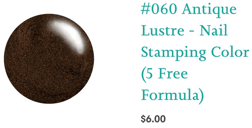 060 Antique Lustre vernis à stamping - Ongles Elaine Lemay