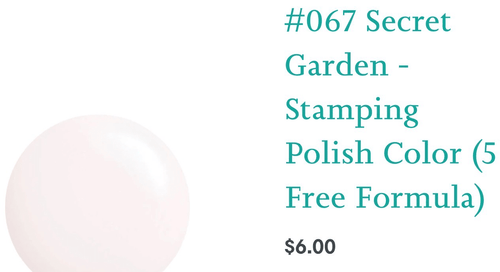 067 Secret Garden vernis à stamping - Ongles Elaine Lemay