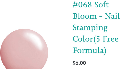 068 Soft Bloom vernis à stamping - Ongles Elaine Lemay