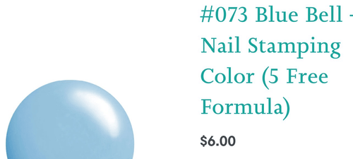 073 Blue Bell vernis à stamping - Ongles Elaine Lemay