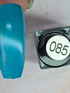 085 Teal me off the ceiling vernis à stamping - Ongles Elaine Lemay