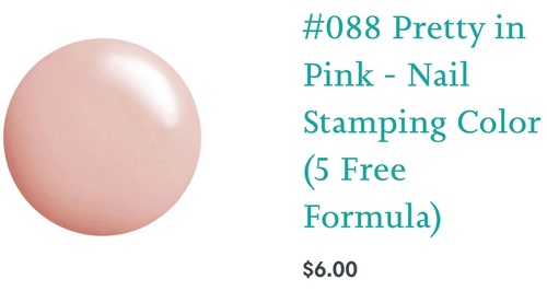 088 Pretty in pink vernis à stamping - Ongles Elaine Lemay