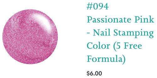 094 Passionate Pink vernis à stamping - Ongles Elaine Lemay
