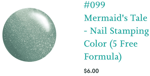 099 Mermaids Tale vernis à stamping - Ongles Elaine Lemay