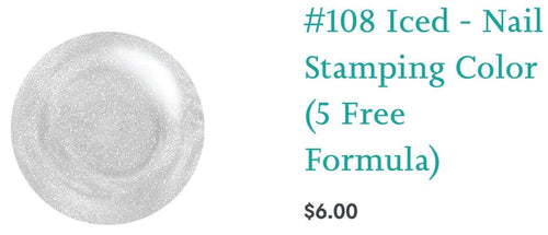108 Iced vernis à stamping - Ongles Elaine Lemay