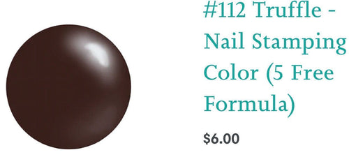 112 Truffle vernis à stamping - Ongles Elaine Lemay